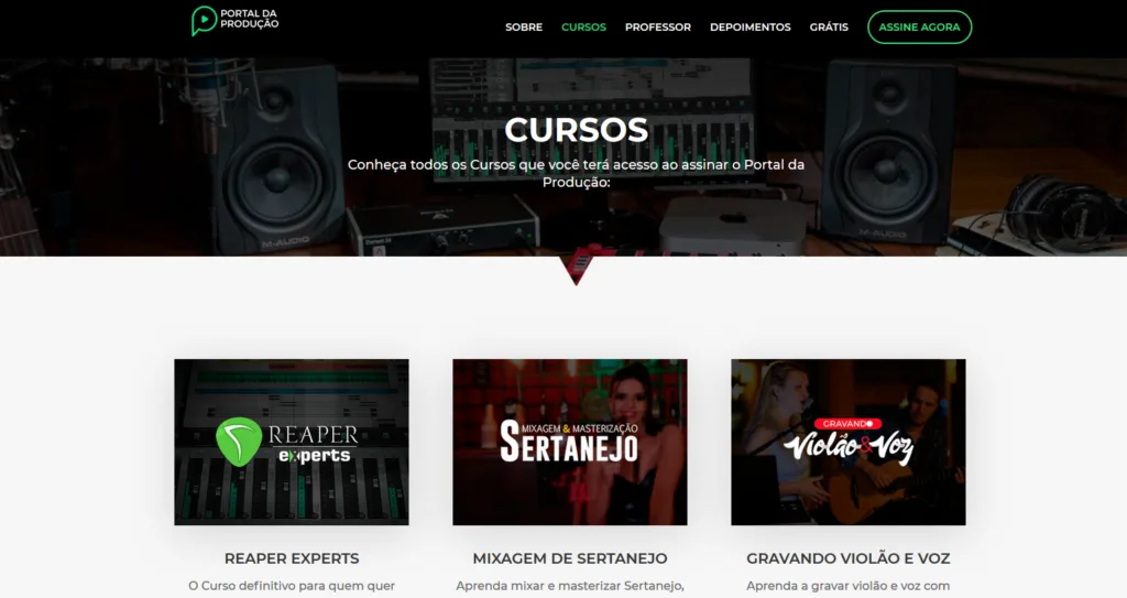portal da produção - cursos