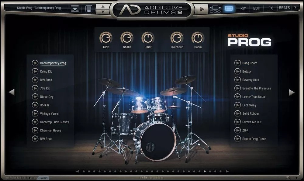 Instrumento Virtual Addictive Drums