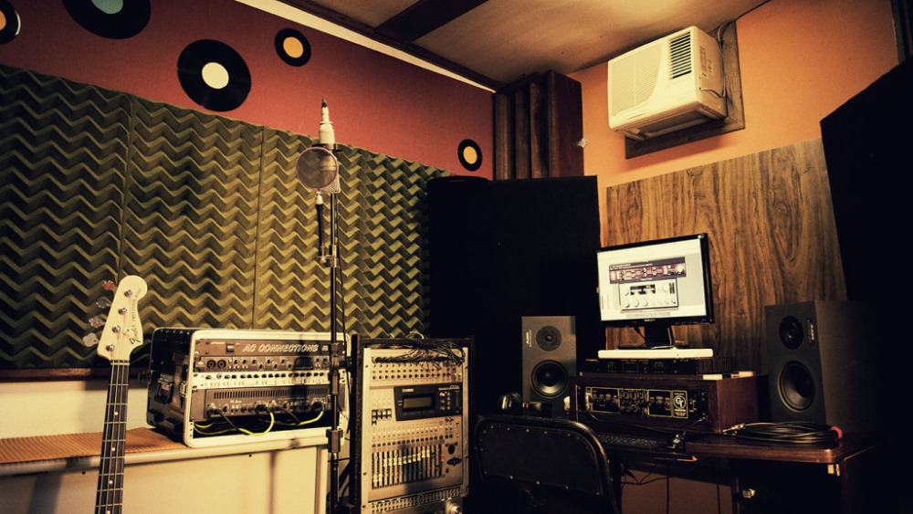 estúdio de gravação caseiro